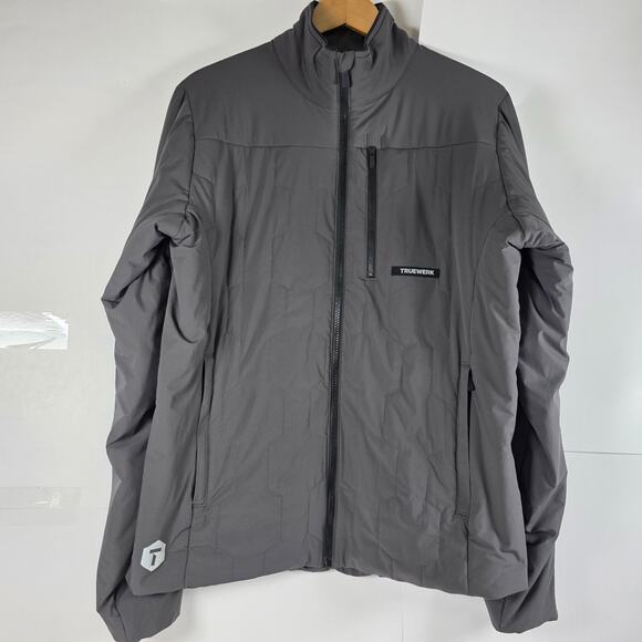 TrueWerk M3 Woobie Jacket Deep Gray Insulated Full Zip Lightweight Puffer Mens M - Picture 3 of 10